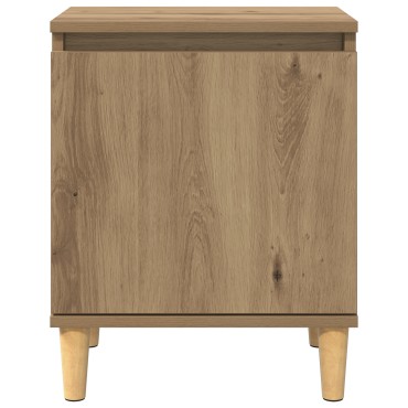 vidaXL Artisan Oak Κομοδίνο Οξιά artisan MDF 40x30x50cm Κομοδίνο 1 τεμ.