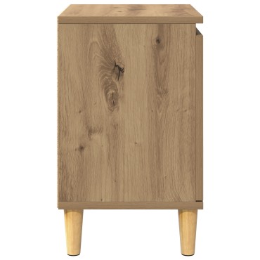 vidaXL Artisan Oak Κομοδίνο Οξιά artisan MDF 40x30x50cm Κομοδίνο 1 τεμ.