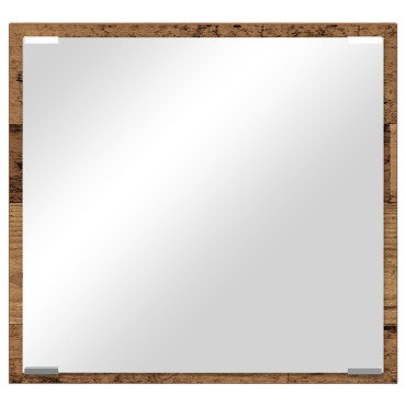 vidaXL LED Καθρέφτης Μπάνιου Γέρες Ξύλο 40x8.5x37cm