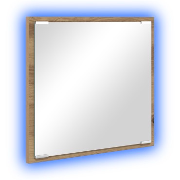 vidaXL LED Καθρέφτης Μπάνιο Ξυλεία Δρυός 40x8.5x37cm Επεξεργασμένο Ξύλο