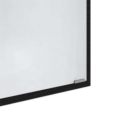 vidaXL Καθρέφτης Μπάνιου LED Μαύρη Δρυός 40x8.5x37 εκ 1 τεμ.