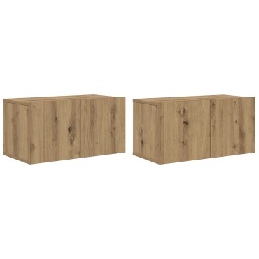 vidaXL Σετ Έπιπλου Τηλεόρασης Artisan Oak MDF Μεσαίο Έπιπλο Τηλεόρασης