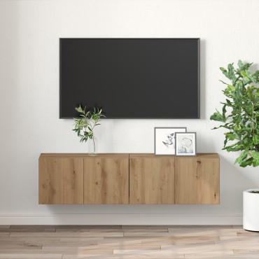 vidaXL Σετ Έπιπλου Τηλεόρασης Artisan Oak MDF Μεσαίο Έπιπλο Τηλεόρασης