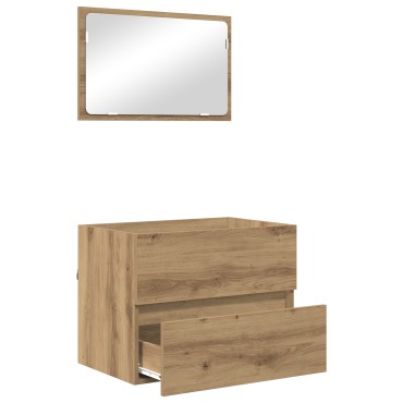 vidaXL Σετ Επίπλων Μπάνιου 2 Τεμαχίων Artisan Oak Επεξεργασμένο Ξύλο