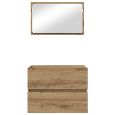 vidaXL Σετ Επίπλων Μπάνιου 2 Τεμαχίων Artisan Oak Επεξεργασμένο Ξύλο