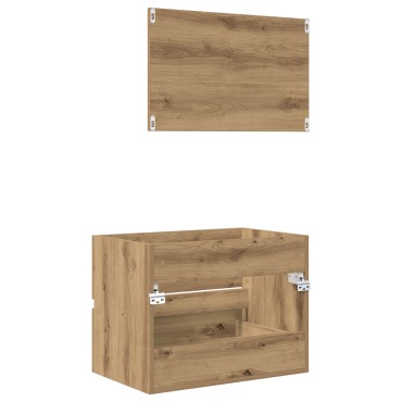 vidaXL Σετ Επίπλων Μπάνιου 2 Τεμαχίων Artisan Oak Επεξεργασμένο Ξύλο
