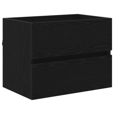 vidaXL Σετ Επίπλων Μπάνιου 2 τεμ. Μαύρη Οξυά 57x37x45cm