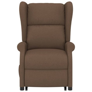 vidaXL Πολυθρόνα με Ανύψωση Καφέ Υφασμάτινη 73x95x103cm 1 τεμ.
