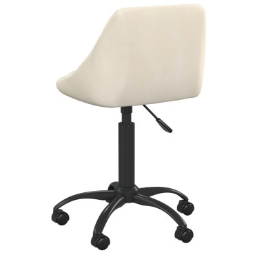 vidaXL Καρέκλα Γραφείου Κρεμ Βελούδινη 44x46x(67,5-79)cm 1 τεμ.