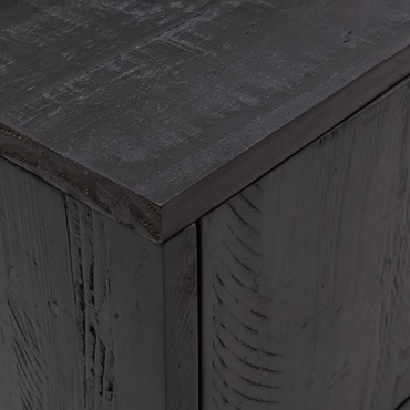vidaXL Έπιπλο Τηλεόρασης Μαύρο 90x30x40cm από Μασίφ Ξύλο Πεύκου