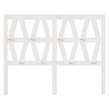 vidaXL Κεφαλάρι Κρεβατιού Λευκό 156x4x100cm Μασίφ Ξύλο Πεύκου 1 τεμ.