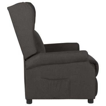 vidaXL Πολυθρόνα Ανακλινόμενη Taupe Υφασμάτινη 73x95x103cm 1 τεμ.