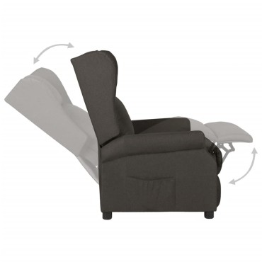 vidaXL Πολυθρόνα Ανακλινόμενη Taupe Υφασμάτινη 73x95x103cm 1 τεμ.