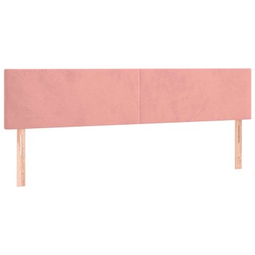 vidaXL Κρεβάτι Boxspring με Στρώμα Ροζ 120x190 εκ. Βελούδινο