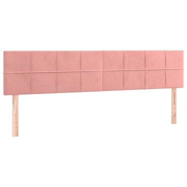 vidaXL Κρεβάτι Boxspring με Στρώμα Ροζ 120x190 εκ. Βελούδινο