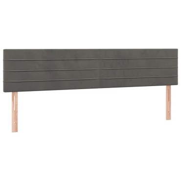 vidaXL Κρεβάτι Boxspring με Στρώμα Σκούρο Γκρι 120x190 εκ. Βελούδινο