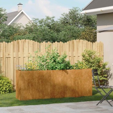 vidaXL Ζαρντινιέρα 200x40x80 εκ. Ατσάλι Σκληρυθέν στον Αέρα