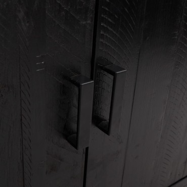 vidaXL Ντουλάπι Μαύρο 75x35x70cm από Μασίφ Ξύλο Πεύκου 1 τεμ.