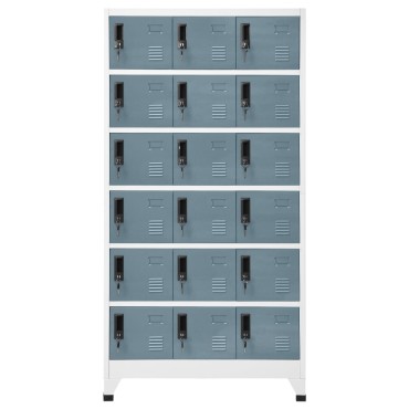 vidaXL Φοριαμός Ανοιχτό Γκρι & Σκούρο Γκρι 90x40x180cm Ατσάλινος 1 τεμ.