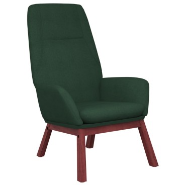 vidaXL Πολυθρόνα Relax Σκούρο Πράσινο Υφασμάτινη 70x77x94cm 1 τεμ.