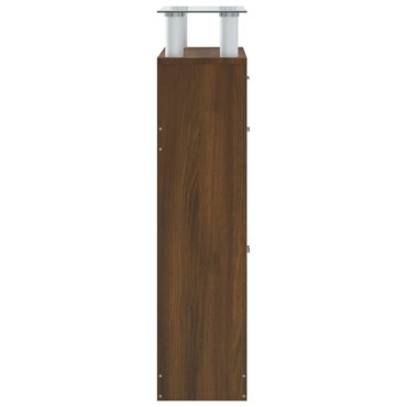 vidaXL Παπουτσοθήκη Καφέ Δρυς 63x24x104cm από Επεξεργασμένο Ξύλο