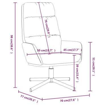 vidaXL Πολυθρόνα Relax Σκούρο Γκρι Υφασμάτινη 70x77x98cm 1 τεμ.