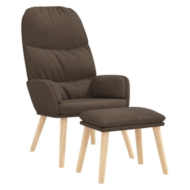 vidaXL Πολυθρόνα Relax Taupe Υφασμάτινη με Σκαμπό 70x77x98cm 1 τεμ.