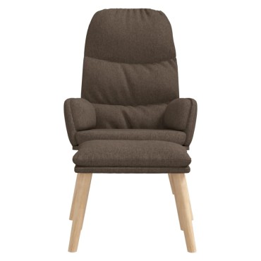 vidaXL Πολυθρόνα Relax Taupe Υφασμάτινη με Σκαμπό 70x77x98cm 1 τεμ.