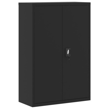 vidaXL Αρχειοθήκη Μαύρη 90x40x140cm Ατσάλινη 1 τεμ.