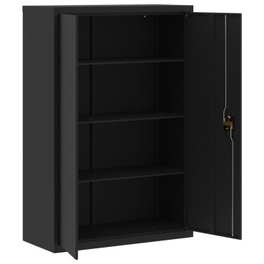 vidaXL Αρχειοθήκη Μαύρη 90x40x140cm Ατσάλινη 1 τεμ.