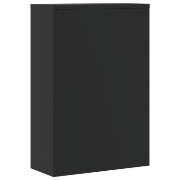 vidaXL Αρχειοθήκη Μαύρη 90x40x140cm Ατσάλινη 1 τεμ.