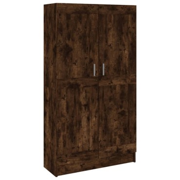 vidaXL Βιβλιοθήκη Καπνιστή Δρυς 82,5x30,5x150cm Επεξεργασμένο Ξύλο 1 τεμ.
