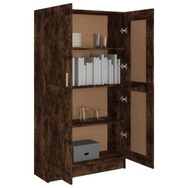 vidaXL Βιβλιοθήκη Καπνιστή Δρυς 82,5x30,5x150cm Επεξεργασμένο Ξύλο 1 τεμ.
