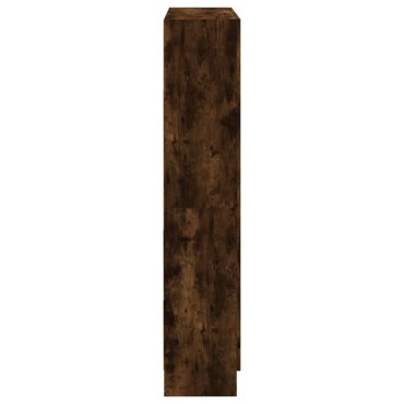 vidaXL Βιβλιοθήκη Καπνιστή Δρυς 82,5x30,5x150cm Επεξεργασμένο Ξύλο 1 τεμ.