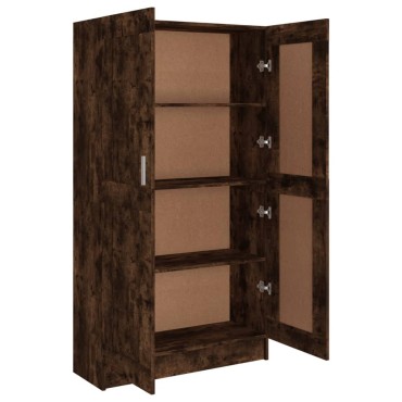vidaXL Βιβλιοθήκη Καπνιστή Δρυς 82,5x30,5x150cm Επεξεργασμένο Ξύλο 1 τεμ.
