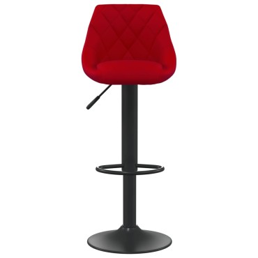 vidaXL Σκαμπό Μπαρ Μπορντό Βελούδινο 46x44x(82-103)cm 1 τεμ.