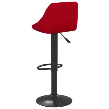 vidaXL Σκαμπό Μπαρ Μπορντό Βελούδινο 46x44x(82-103)cm 1 τεμ.