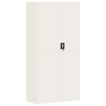 vidaXL Αρχειοθήκη Λευκή 90x40x180cm Ατσάλινη 1 τεμ.