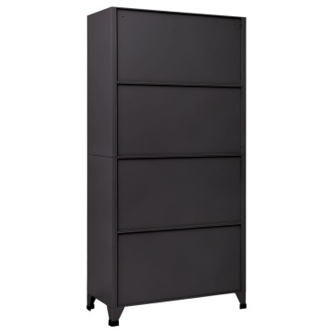 vidaXL Φοριαμός Ανθρακί / Κόκκινο 90x45x180cm Ατσάλινος 1 τεμ.