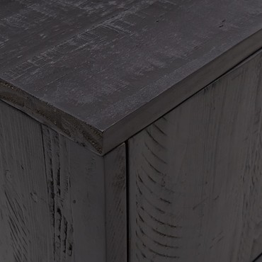 vidaXL Έπιπλο Τηλεόρασης Μαύρο 110x35x48cm από Μασίφ Ξύλο Πεύκου