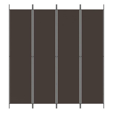 vidaXL Διαχωριστικό Δωματίου με 4 Πάνελ Καφέ 200x220cm Υφασμάτινο 1 τεμ.