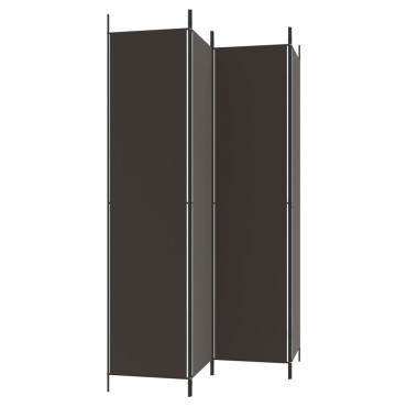 vidaXL Διαχωριστικό Δωματίου με 4 Πάνελ Καφέ 200x220cm Υφασμάτινο 1 τεμ.