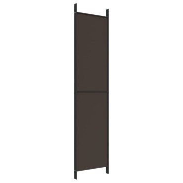 vidaXL Διαχωριστικό Δωματίου με 4 Πάνελ Καφέ 200x220cm Υφασμάτινο 1 τεμ.
