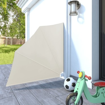 vidaXL Σκίαστρο Βεράντας Πλαϊνό Πτυσσόμενο Κρεμ 140 x 140 εκ.