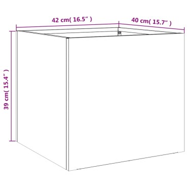 vidaXL Ζαρντινιέρες 2 τεμ. Ασημί 42 x 40 x 39 εκ. Γαλβανισμένο Χάλυβα