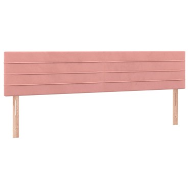 vidaXL Κρεβάτι Boxspring με Στρώμα Ροζ 120x190 εκ. Βελούδινο