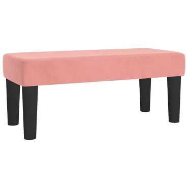 vidaXL Κρεβάτι Boxspring με Στρώμα Ροζ 120x190 εκ. Βελούδινο