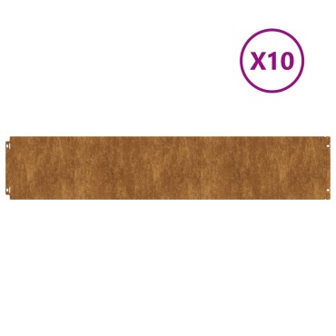 vidaXL Μπορντούρες Γκαζόν 10τεμ Ανθρακί 20x103εκ Ατσάλι Σκληρυθέν Αέρα