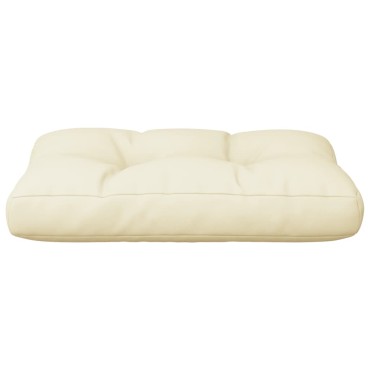 vidaXL Μαξιλάρι Παλέτας Κρεμ 60x40x12cm Υφασμάτινο