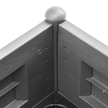 vidaXL Ζαρντινιέρα Υπερυψωμένη Γκρι 100 x 43 x 35 εκ. Πολυπροπυλένιο